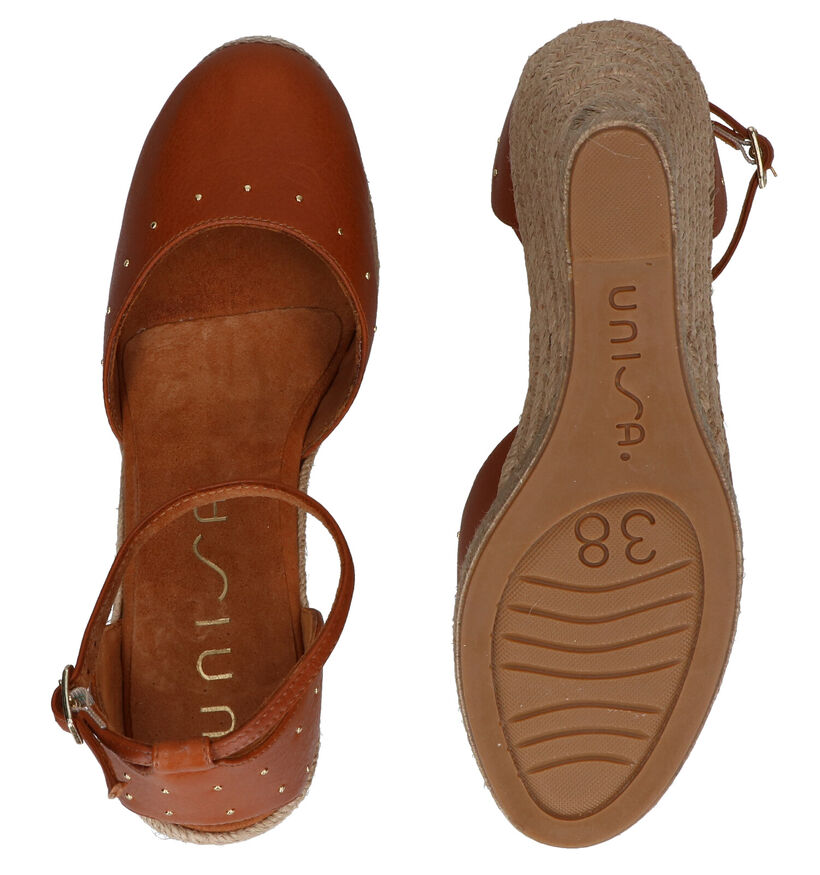 Unisa Cosme Cognac Sandalen in leer (291038)