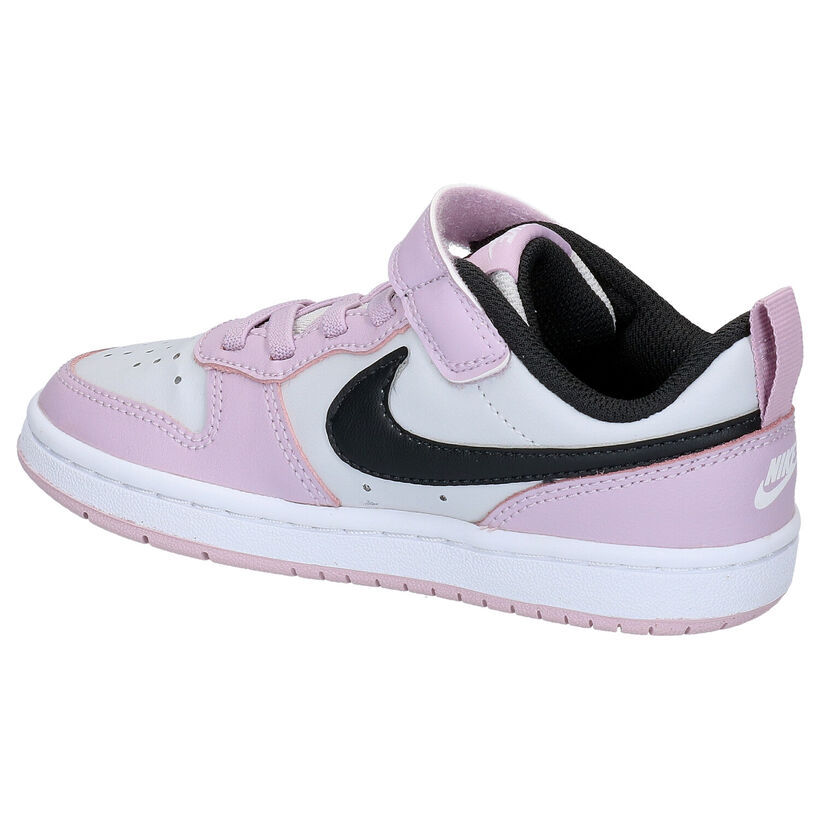 Nike Court Borough Baskets en Blanc pour filles, garçons (333172)