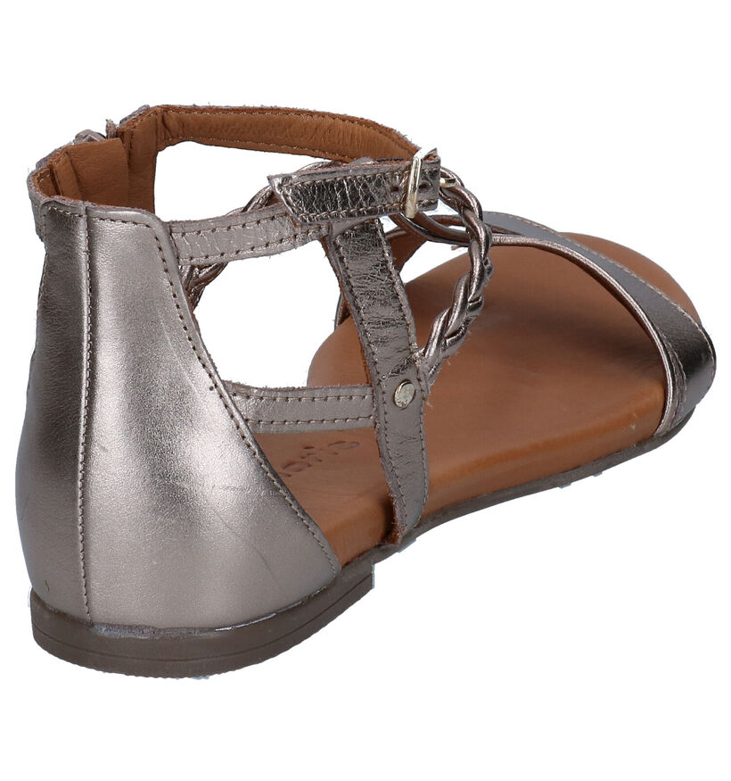 Tamaris Sandales plates en Bronze en cuir (289303)