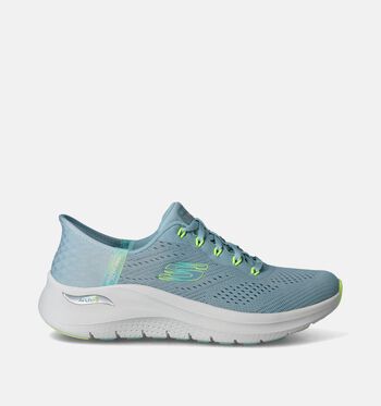 Skechers Arch Fit Low Sneakers Zwart/Blauw