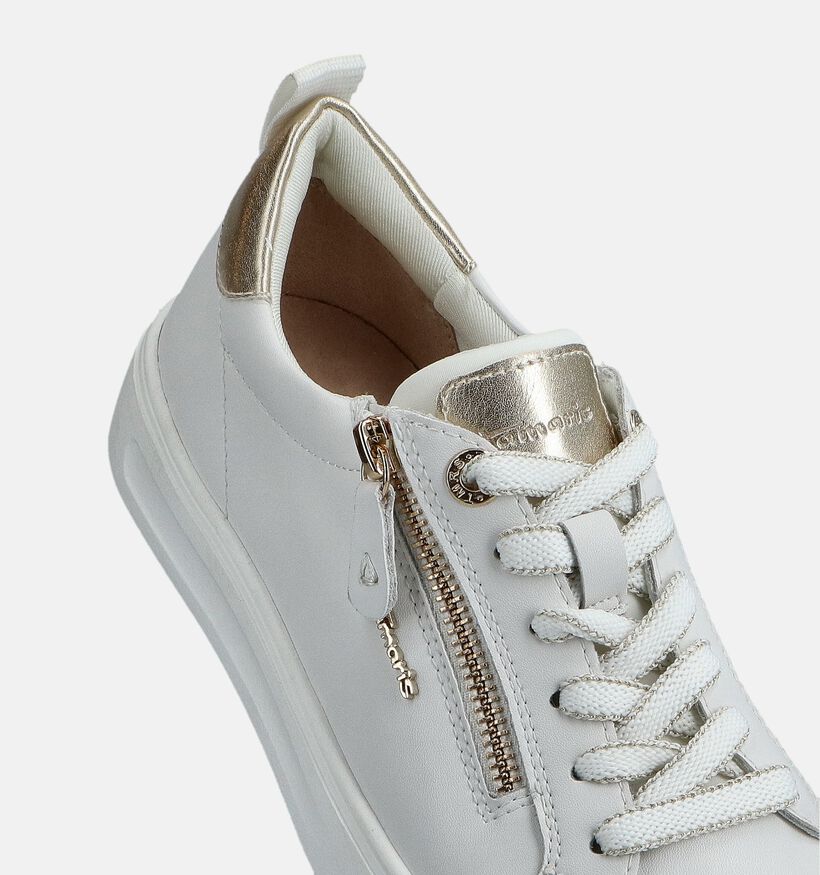 Tamaris Comfort Witte/Gouden Sneakers voor dames (367818) - geschikt voor steunzolen