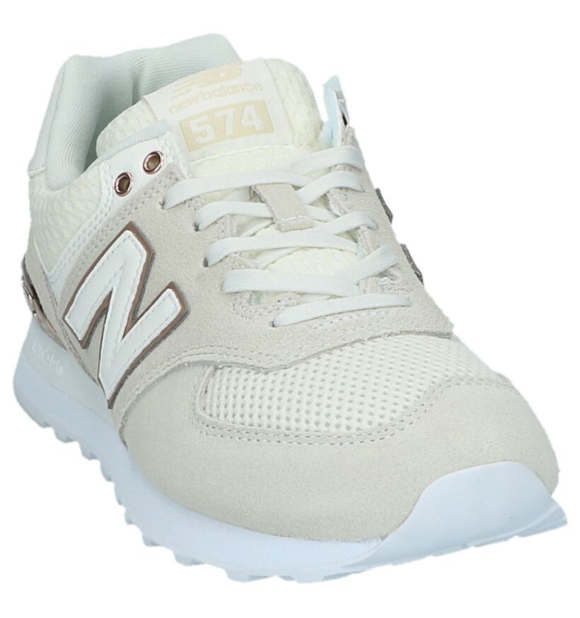 New Balance WL574 Baskets en Rose pour femmes (301950) - pour semelles orthopédiques