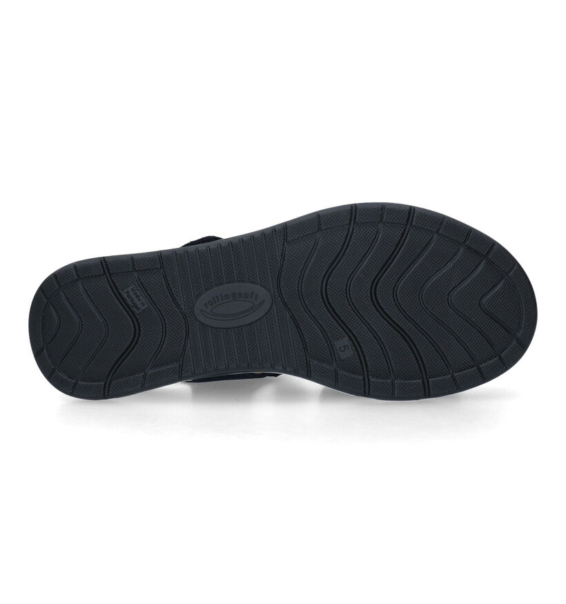 Gabor Rollingsoft Sandales pour semelles orthopédique en Bleu en nubuck (323278)