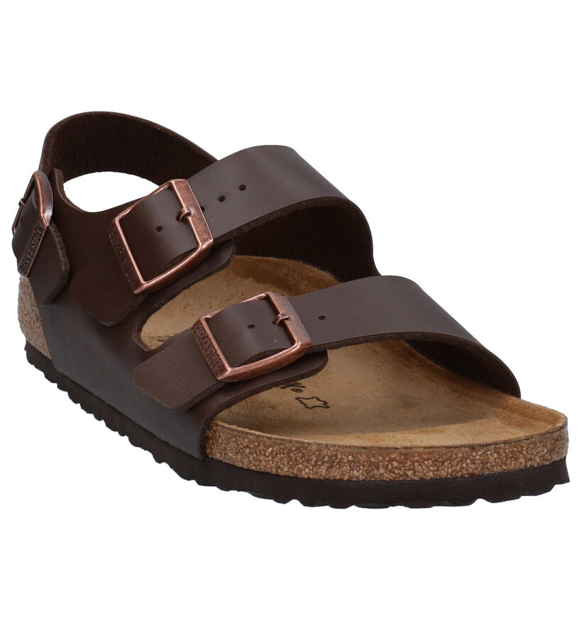 Birkenstock Milano Sandales en Noir en simili cuir (305410)