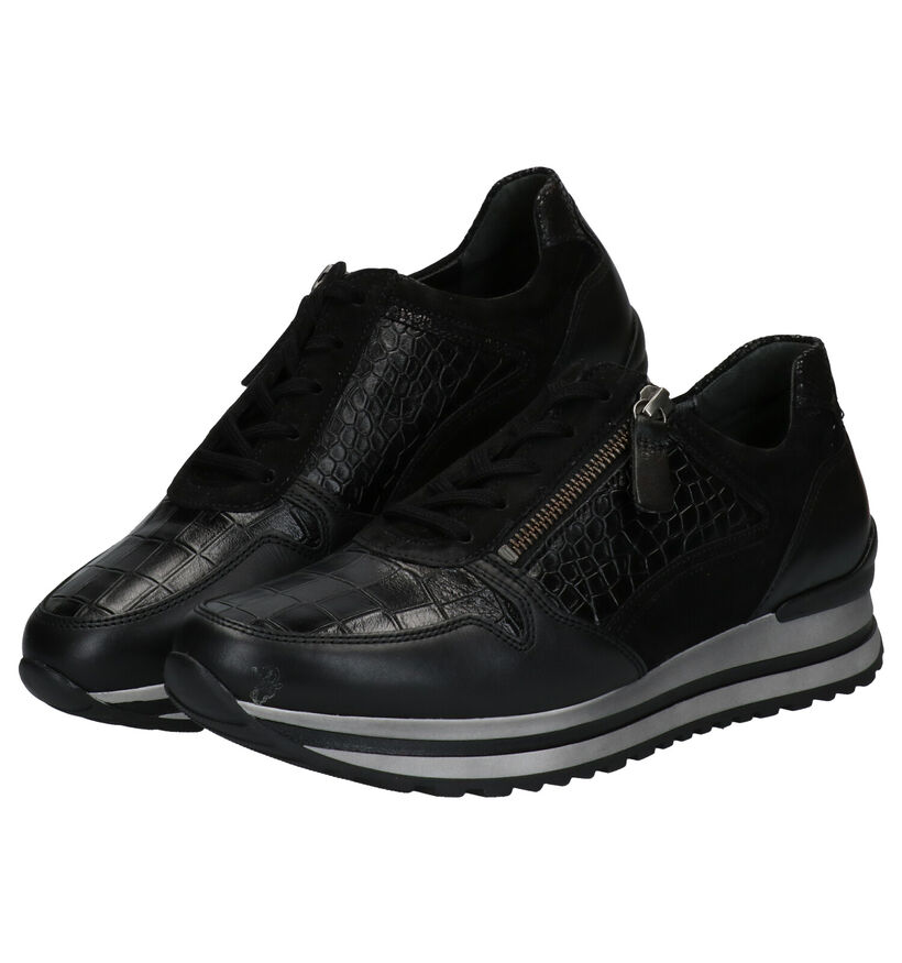 Gabor OptiFit Zwarte Sneakers in leer (282312)
