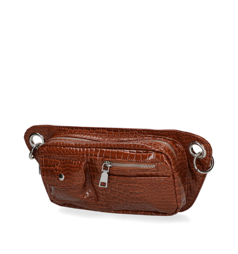 Hvisk Brillay Croco Vegan Blauwe Crossbody Tas in kunstleer (301350)