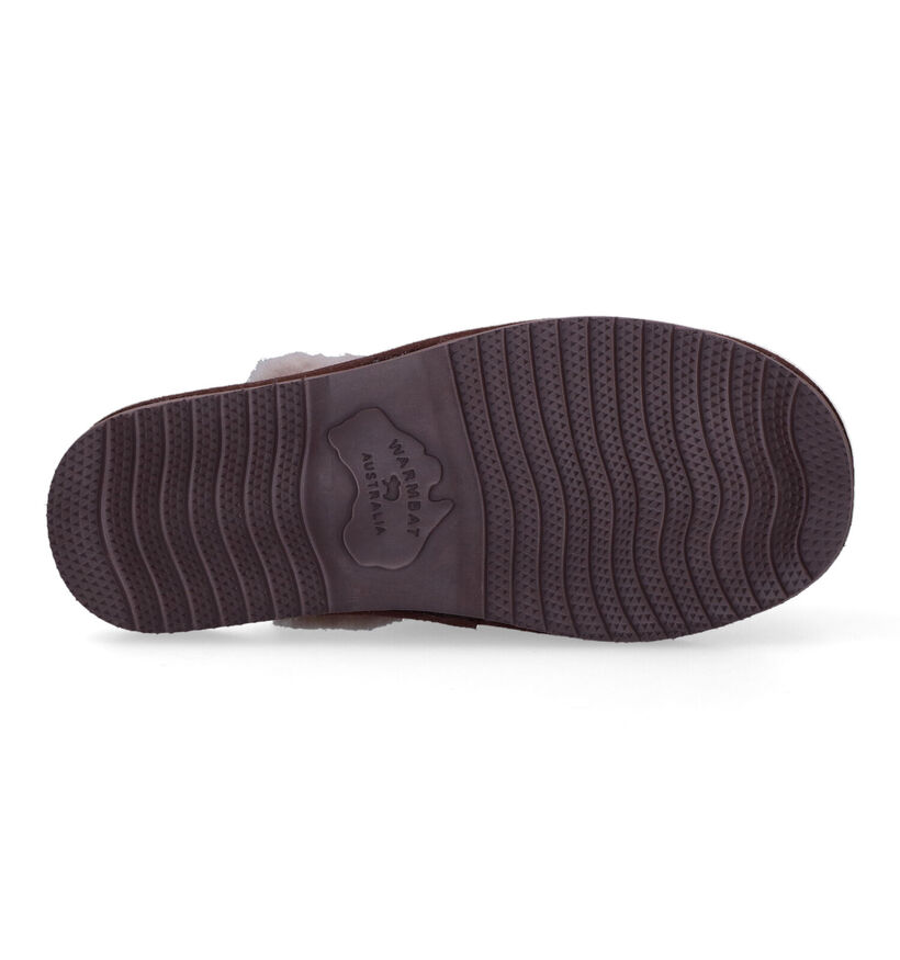 Warmbat Lismore Pantoufles en laine en Brun pour femmes (329914)