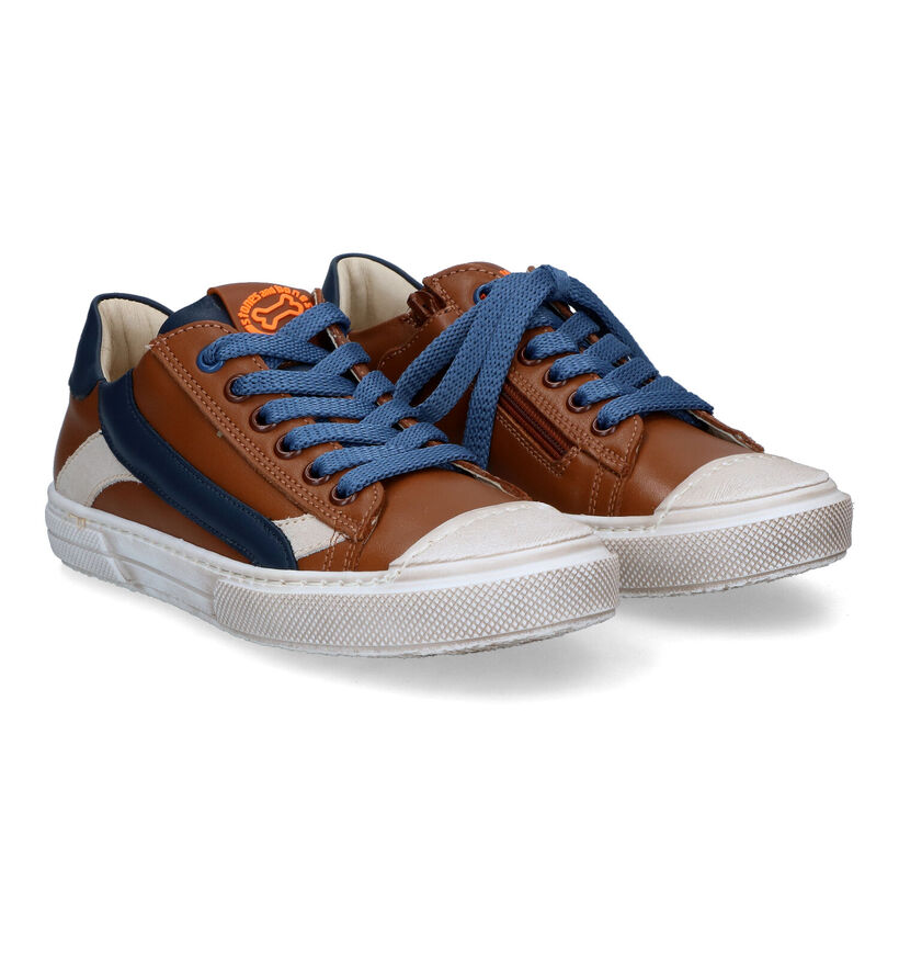 STONES and BONES Maust Blauwe Veterschoenen voor jongens (352641) - geschikt voor steunzolen