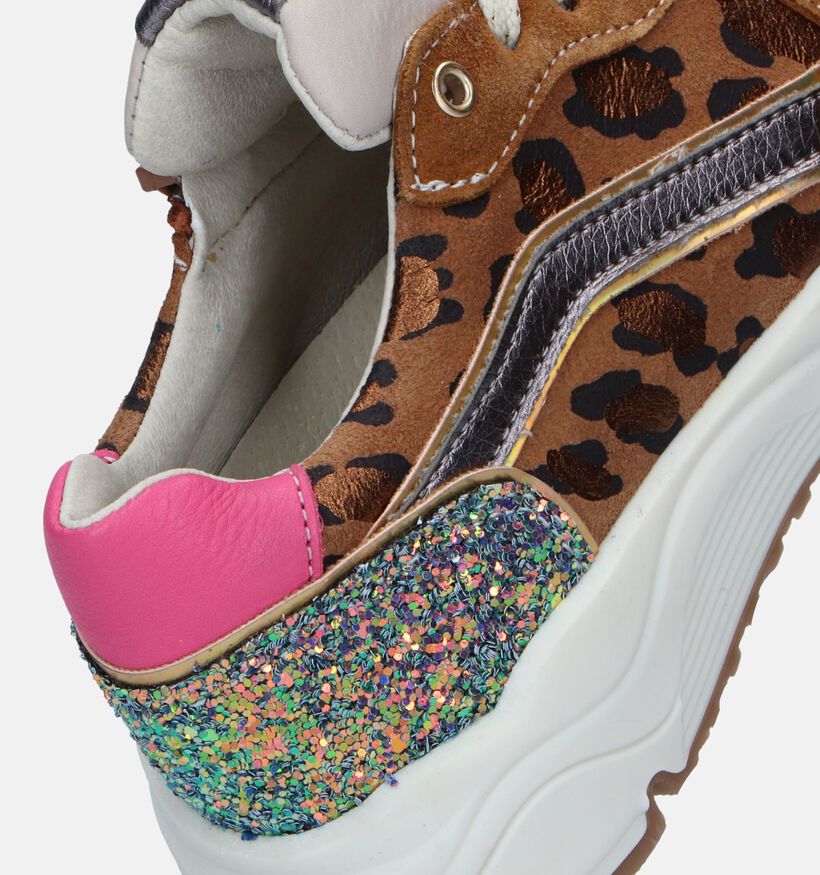 Little David Patrizia Cognac Sneakers voor meisjes (349377) - geschikt voor steunzolen