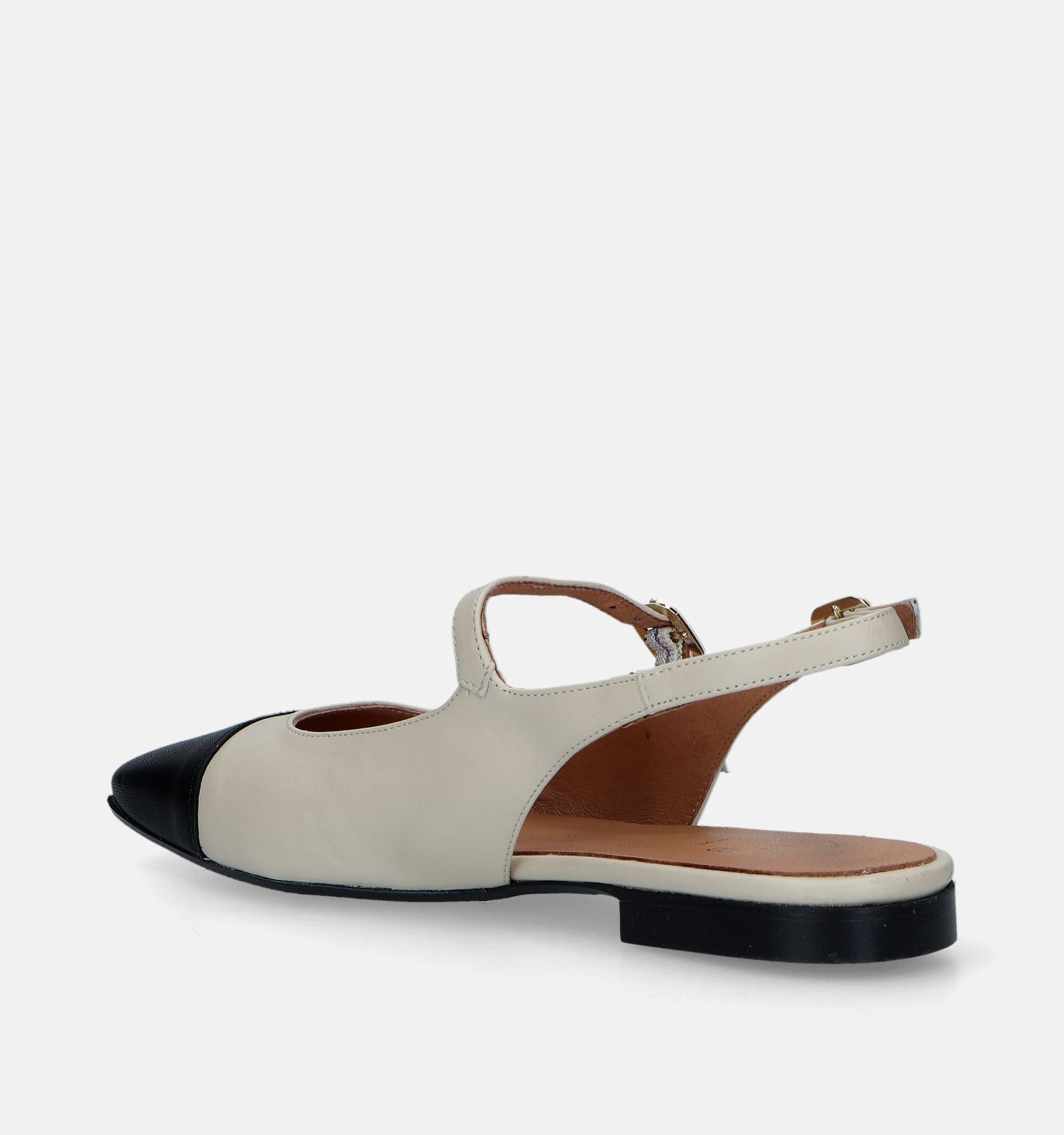 KMB Ecru Ballerina s met open hiel Dames Lage schoenen Online op TORFS.BE