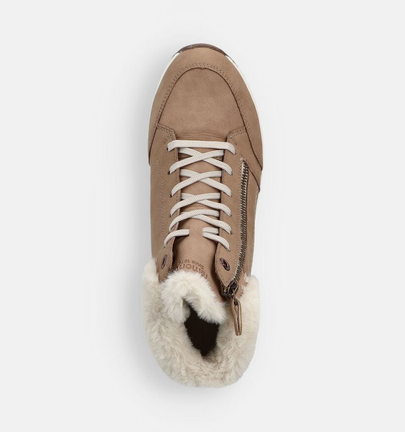 Remonte Beige Hoge Sneakers voor dames (363565) - geschikt voor steunzolen