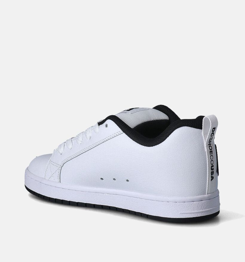 DC Shoes Court Graffik Baskets de skate en Blanc pour hommes (350816) - pour semelles orthopédiques
