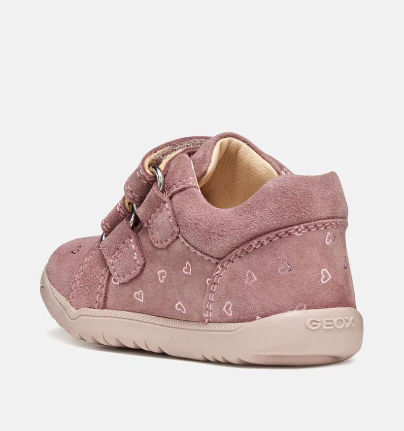 Geox Macchia Roze Hoge Velcroschoenen voor meisjes (360374) - geschikt voor steunzolen