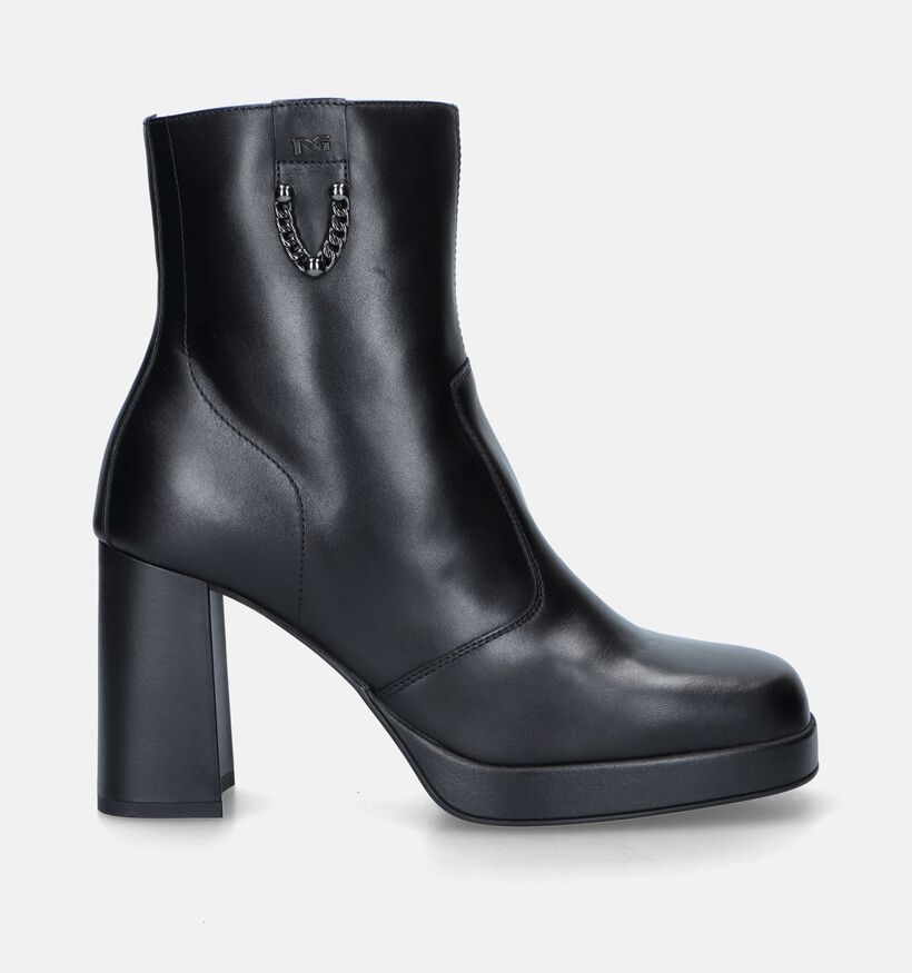 NeroGiardini Bottines avec talon carré en Noir pour femmes (345559)
