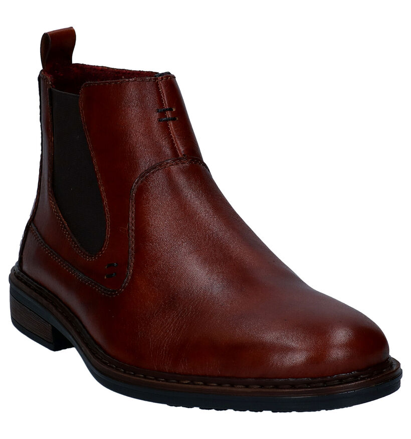 Rieker Boots à fermeture éclair en Cognac pour hommes (331771)