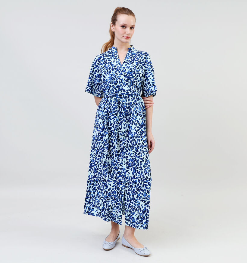 Vero Moda Gwen Robe chemise maxi en Bleu pour femmes (335354)