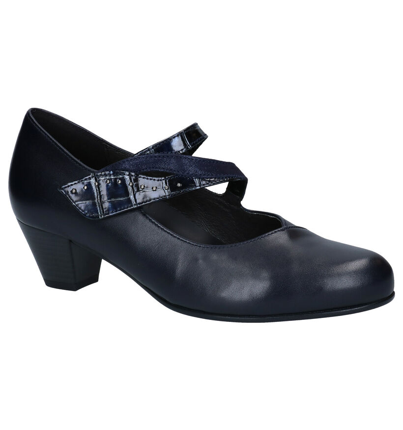 Gabor OptiFit Blauwe Pumps in leer (282359)