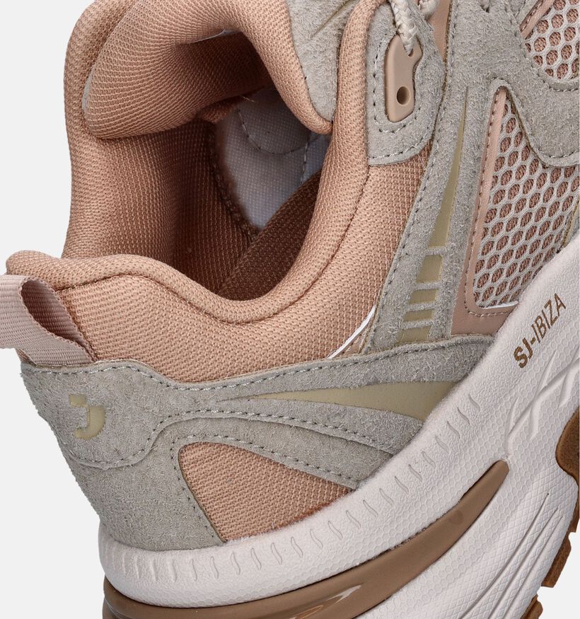 SJ Ibiza Beige Sneakers voor dames (345368) - geschikt voor steunzolen