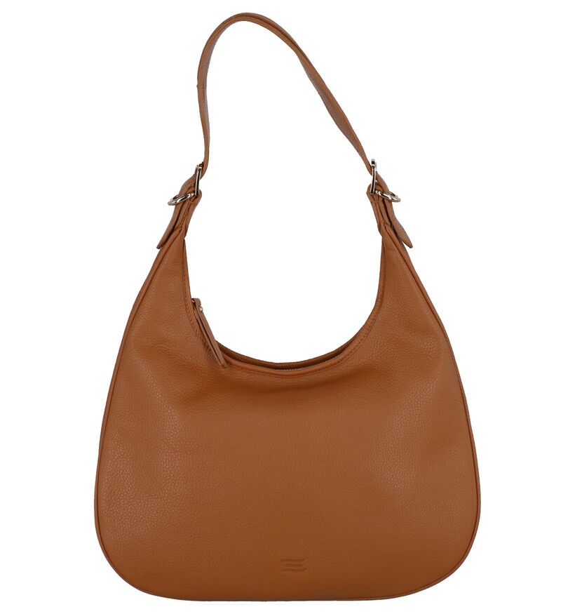 Crinkles Cognac Schoudertas in leer (290472)