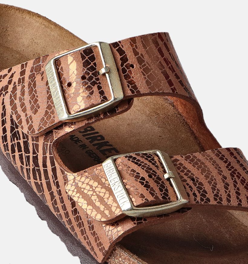 Birkenstock Arizona Synthetik Nu-pieds en Brun pour femmes (350850)