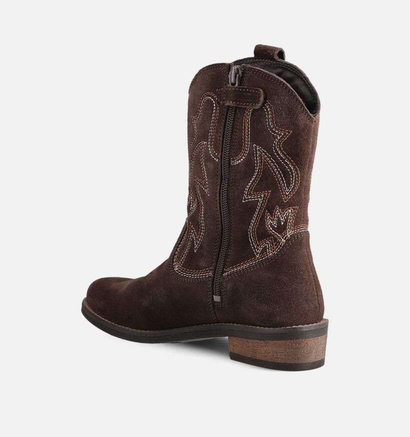 Milo & Mila Santiags en Marron pour filles (363422)