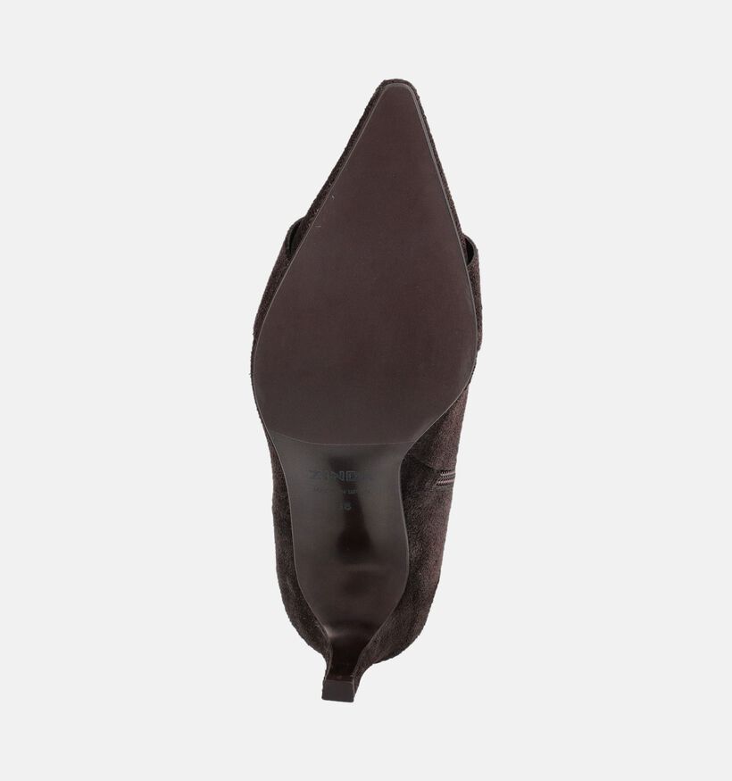 Zinda Bottines en Brun fonc&eacute; pour femmes (380880)