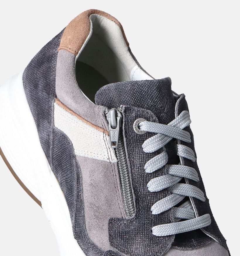 Xsensible Grijze Veterschoenen voor heren (356537) - geschikt voor steunzolen