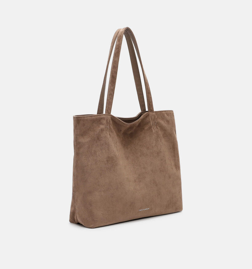 Emily & Noah Eva Suede Cabas en Taupe pour femmes (378842)