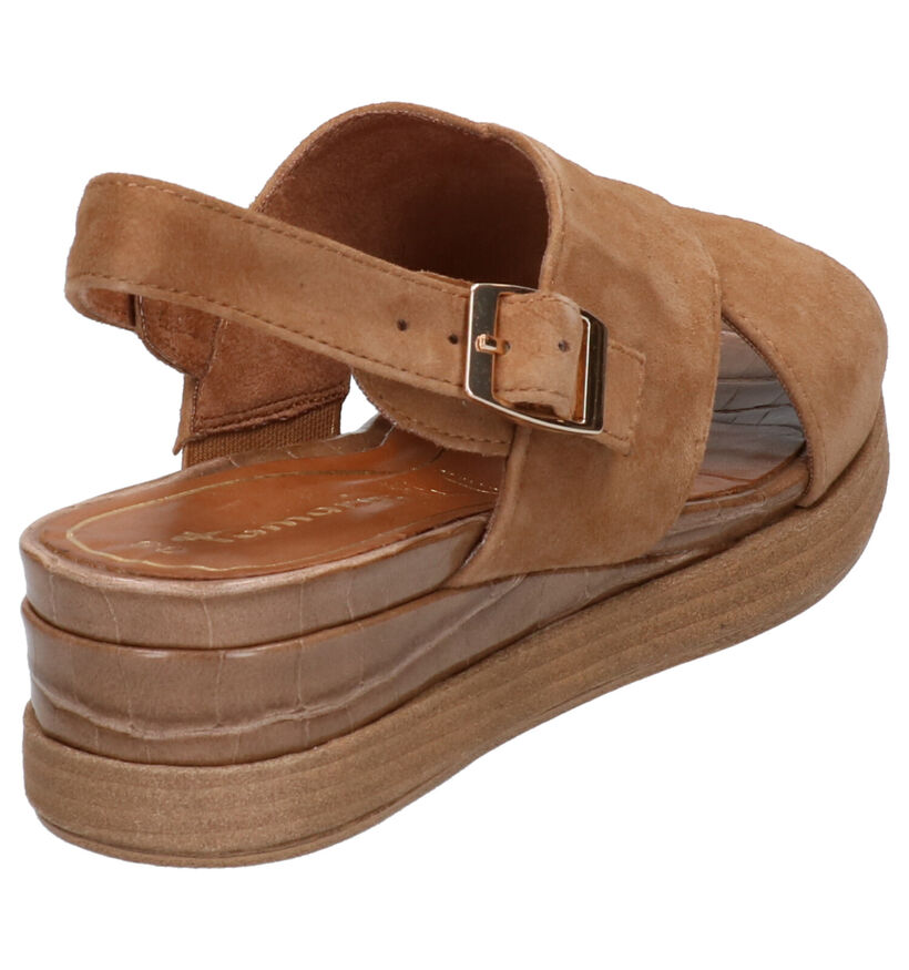 Tamaris TOUCH it Cognac Sandalen in daim (270128)