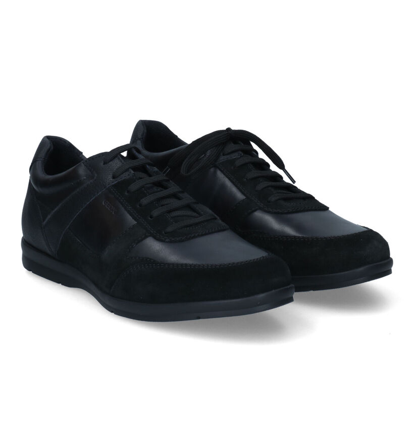 Geox Adrien Zwarte Lage Schoenen in kunstleer (315627)