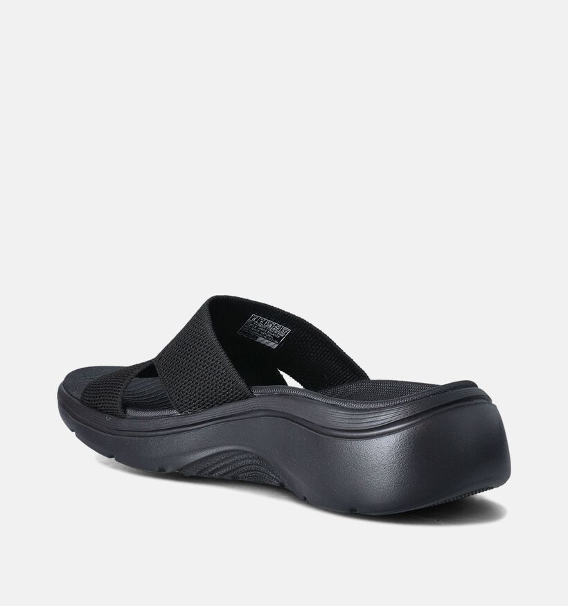 Skechers Go Walk Arch Fit 2.0 Zwarte Slippers voor dames (354735)