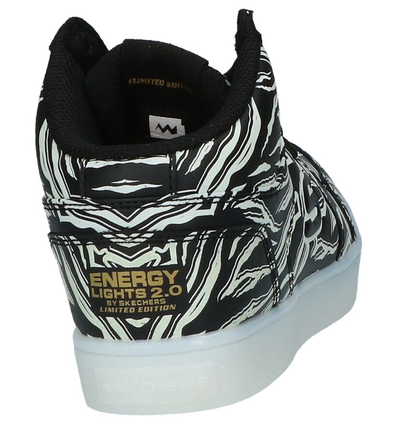 Skechers Zebraprint Hoge Sneakers met Lichtjes in kunstleer (210347)