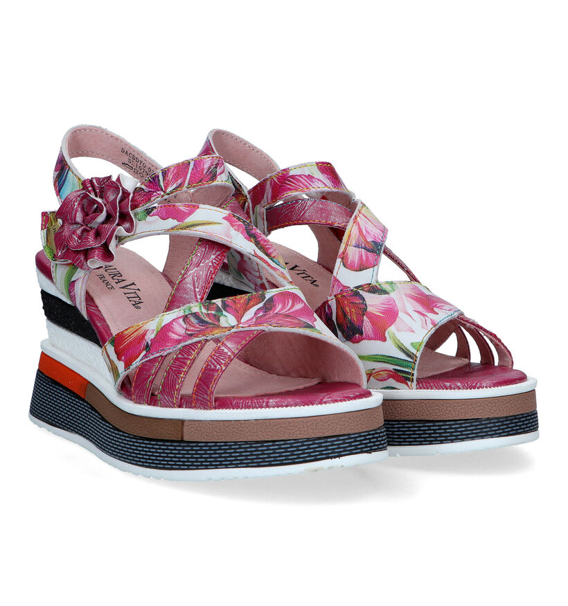 Laura Vita Dacddyo Fuchsia Sandalen met sleehak voor dames (324717)