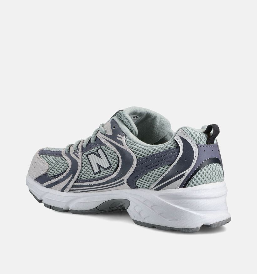 New Balance 530 Grijze/Groene Sneakers voor jongens, meisjes (366196) - geschikt voor steunzolen