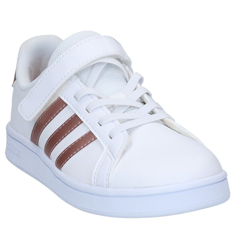 adidas Grand Court C Baskets en Blanc pour filles (314611) - pour semelles orthopédiques