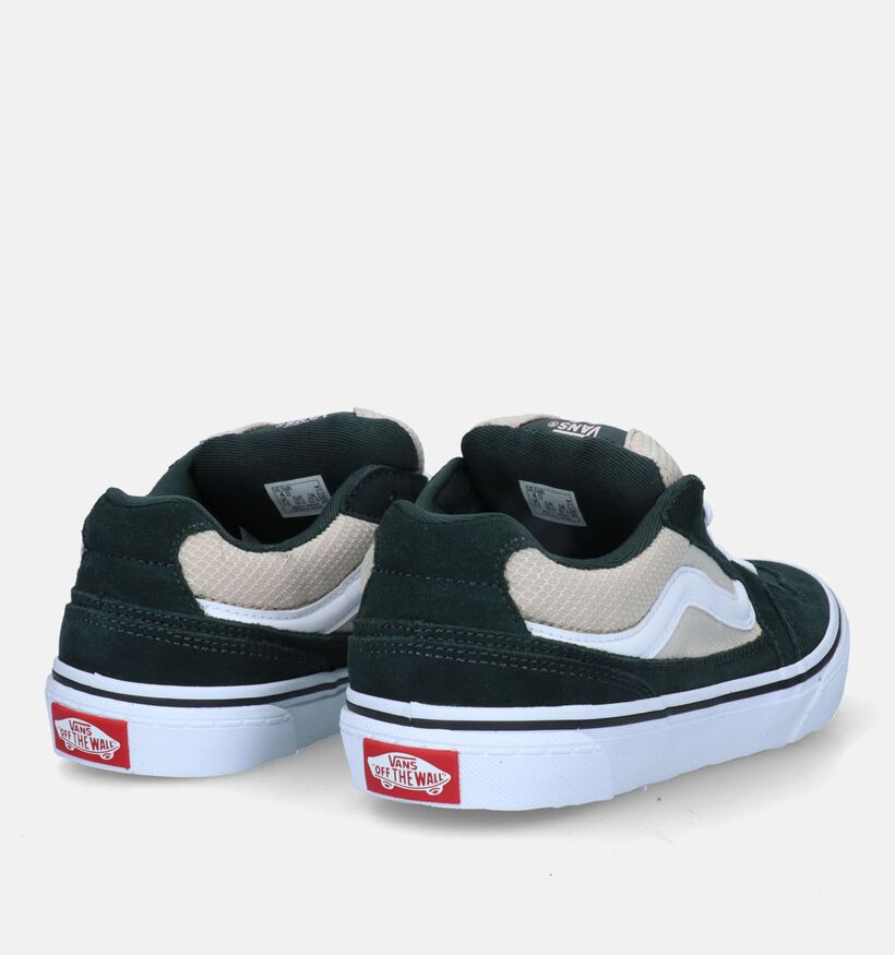 Vans Caldrone Baskets de skate en Vert pour garçons (327957)