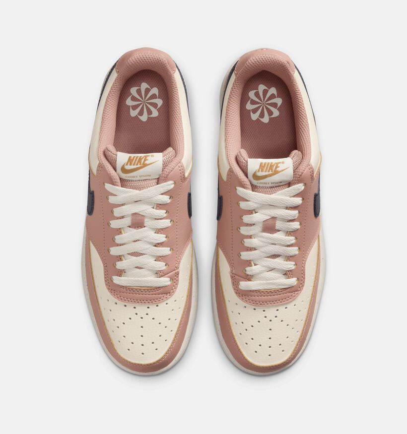 Nike Court Vision Low Next Nature Baskets en Rose pour femmes (359903) - pour semelles orthopédiques