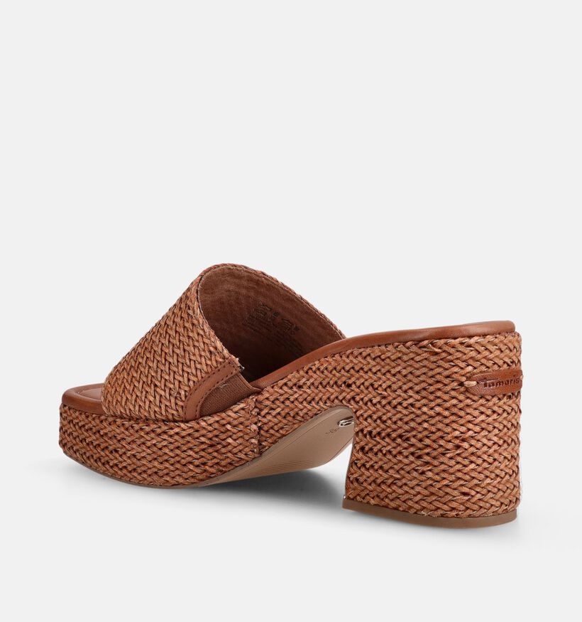 Tamaris Bruine Slippers met Gevlochten Hak voor dames (371720)