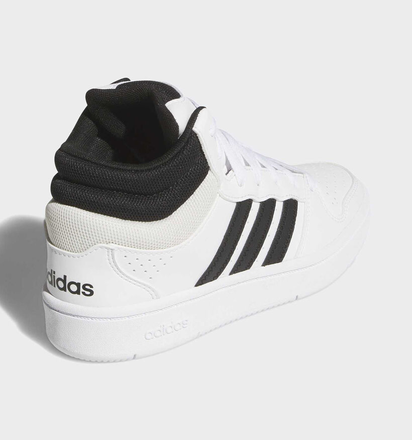 adidas Hoops Mid Classic Baskets montantes en Blanc pour gar&ccedil;ons (375380)