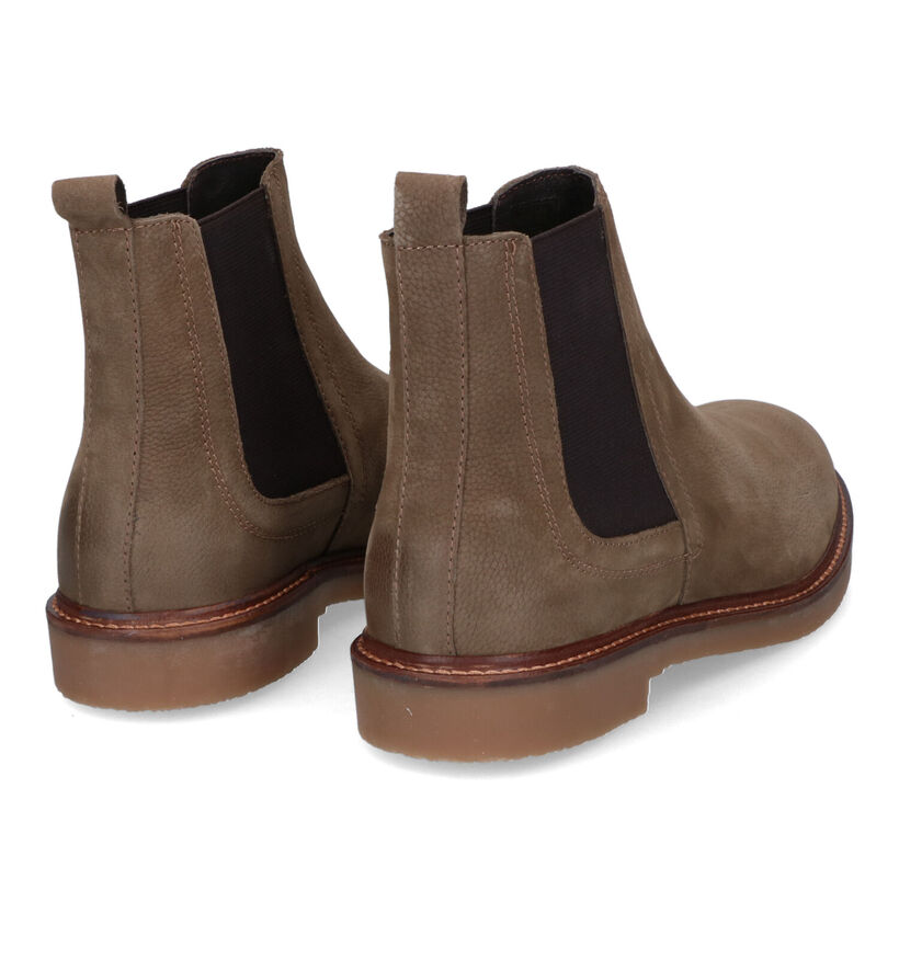 Via Borgo Bottines Chelsea en Taupe pour hommes (316474)