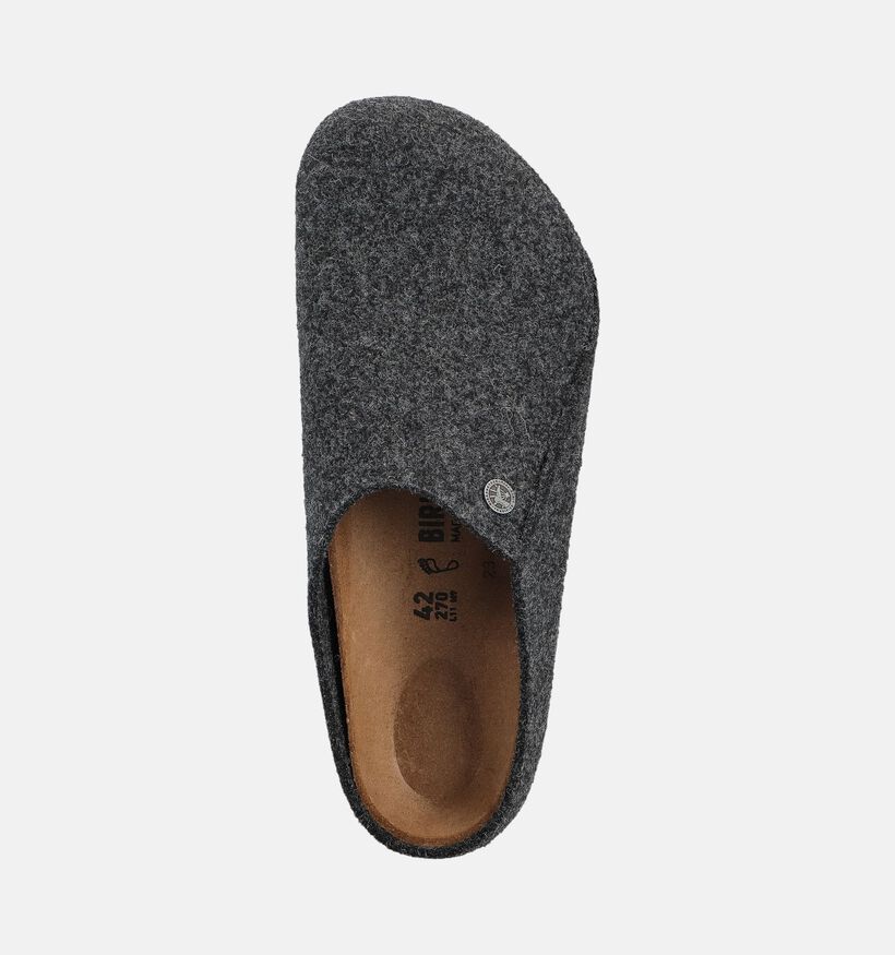 Birkenstock Zermatt Pantoufles ouvertes en Gris pour hommes (377027)