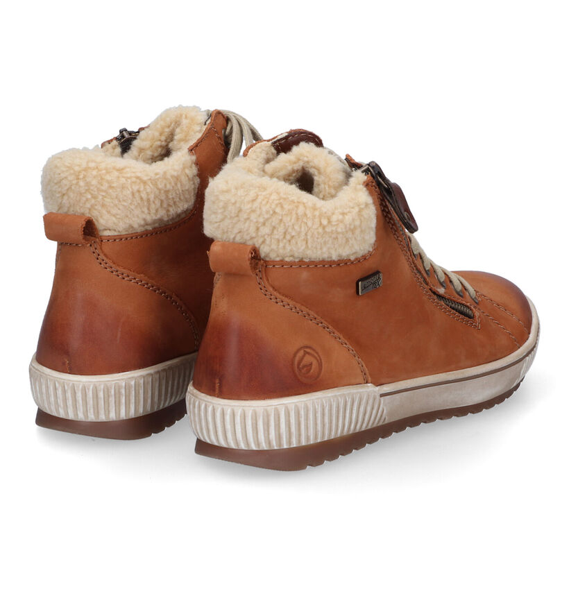Remonte Cognac Hoge Sneakers voor dames (312330) - geschikt voor steunzolen