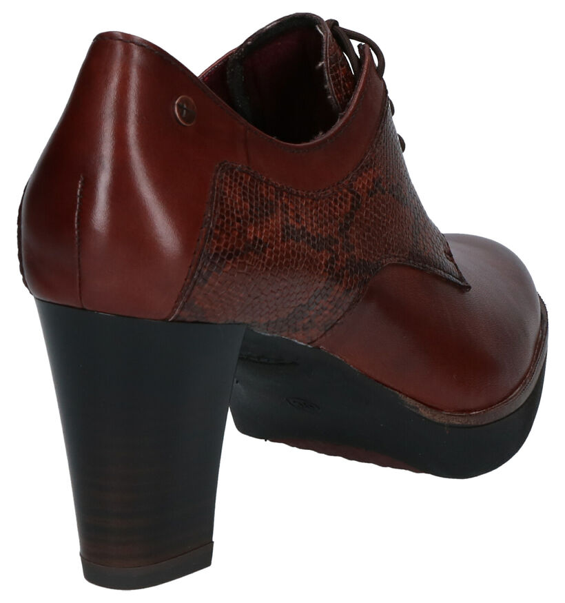 Tamaris ANTIshokk Cognac Enkelpumps in leer (257186)