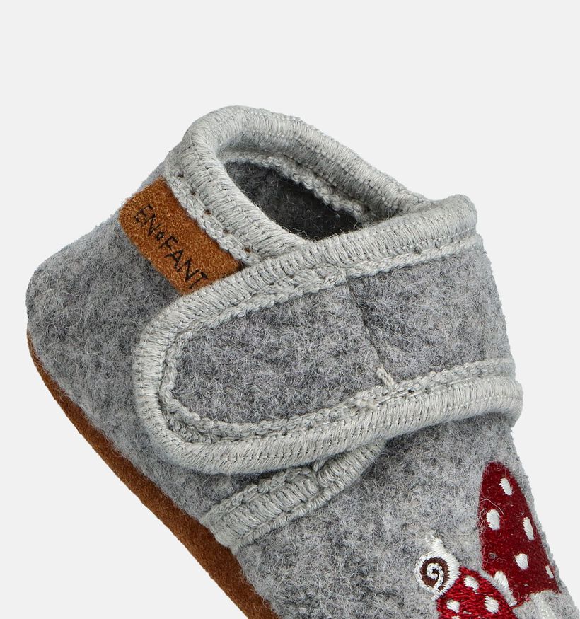 Enfant Grey Melange Lichtgrijze Babypantoffels voor meisjes, jongens (379545)