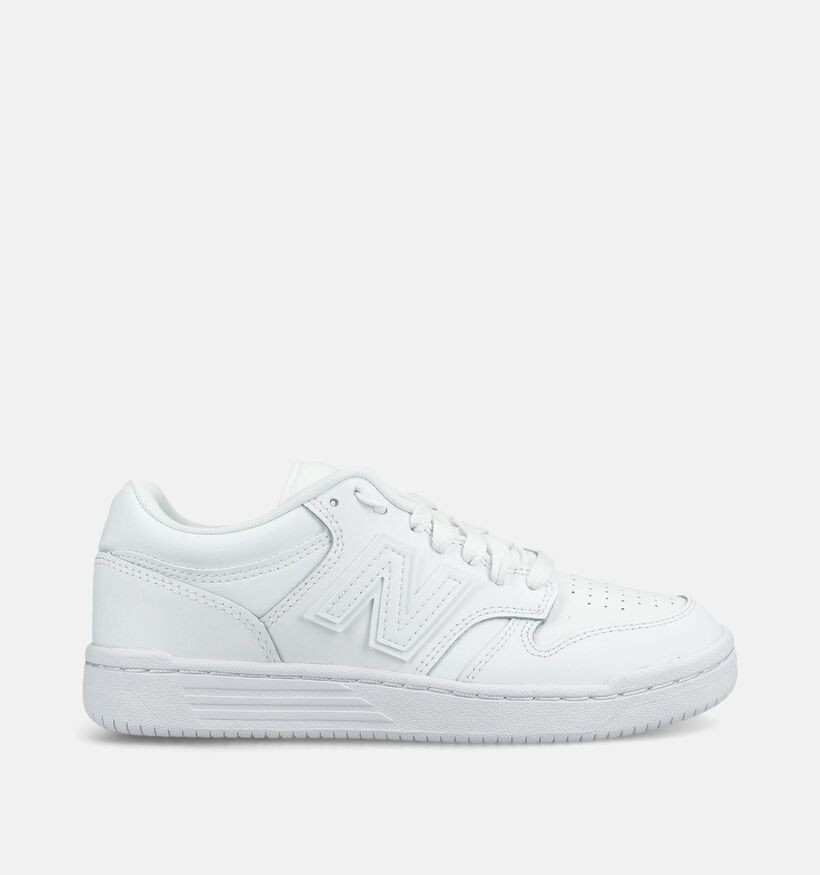 New Balance GSB 480 Baskets basses en Blanc pour filles, gar&ccedil;ons (377313) - pour semelles orthop&eacute;diques