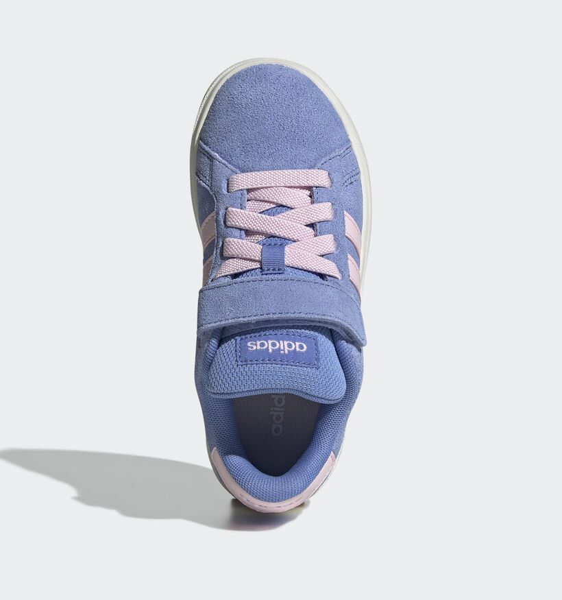 adidas Grand Court 00s Blauwe/Roze Sneakers adidas Grand Court 00s Blauwe/Roze Sneakers voor meisjes (365401) - geschikt voor steunzolen