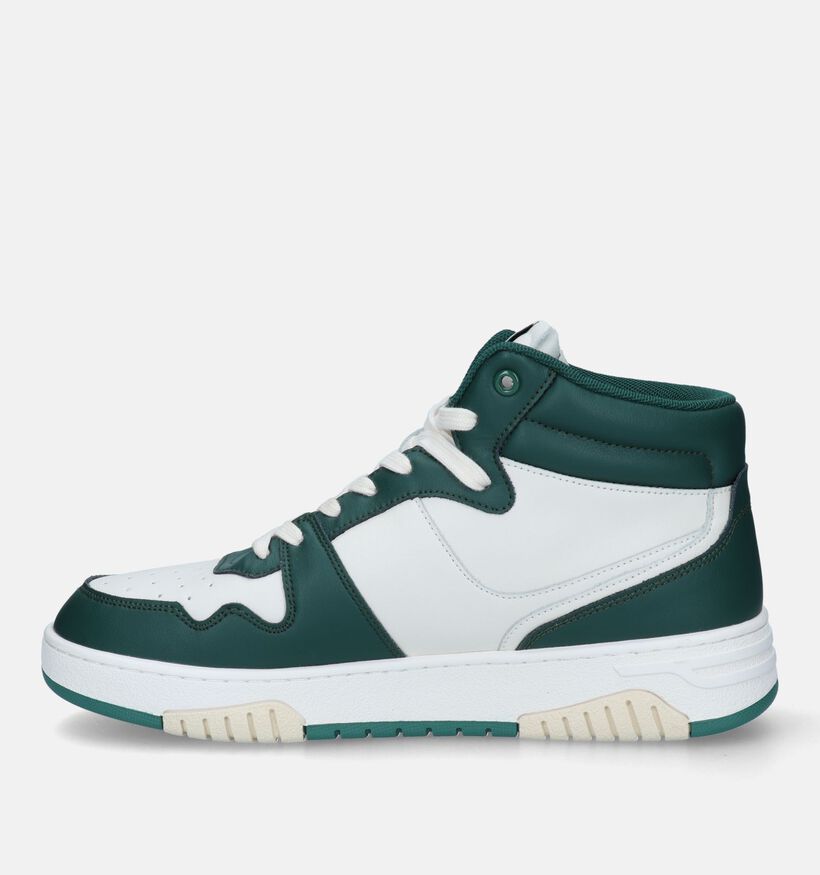 SJ Witte/Groene Sneakers voor heren (341560) - geschikt voor steunzolen