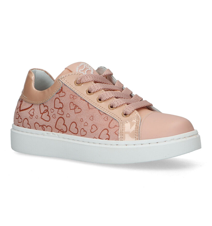 STONES and BONES Dafet Roze Sneakers in leer (325888)