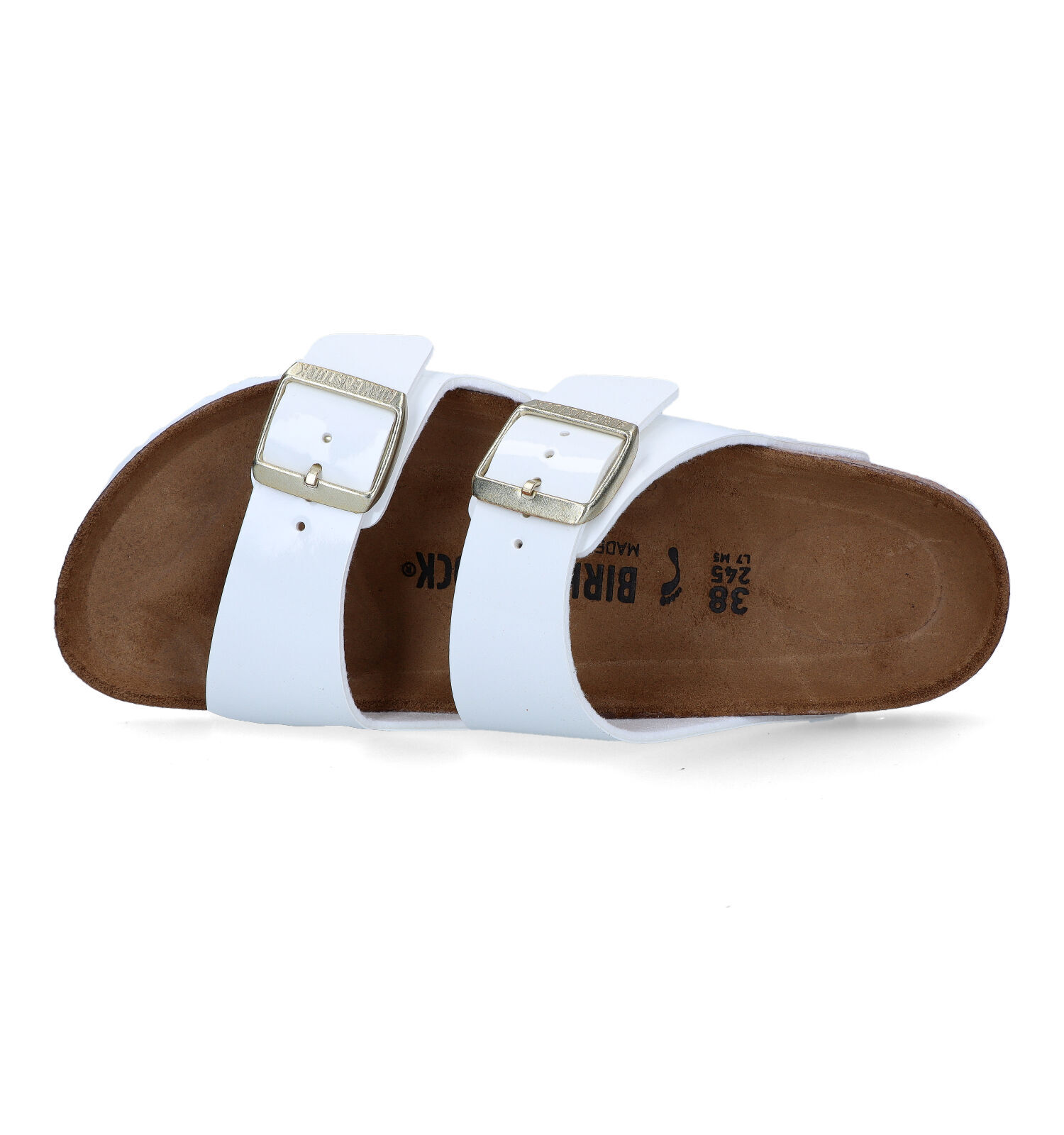 Witte birkenstock slippers online