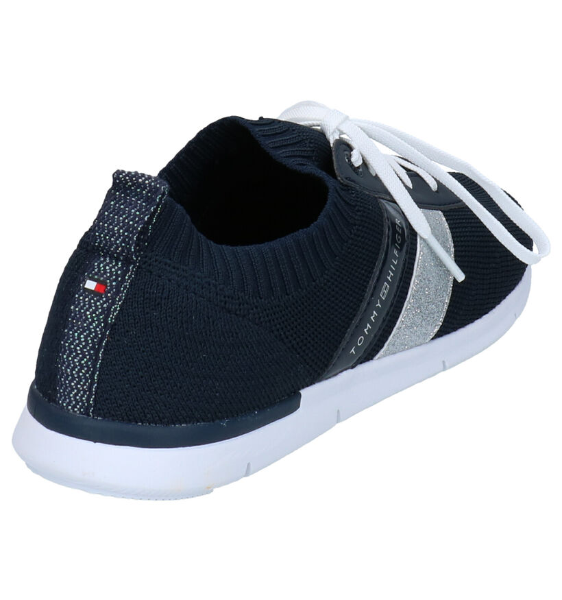 Tommy Hilfiger Feminine Baskets Slip-on en Bleu en simili cuir (276243)